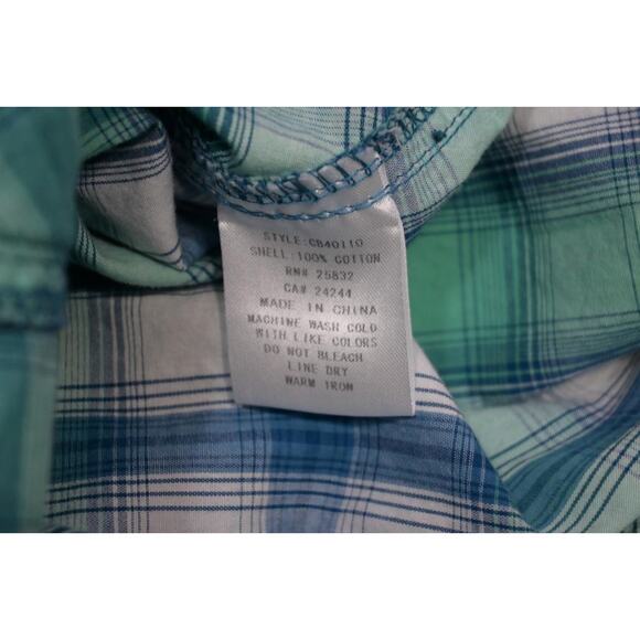 Cowboy Up Tailored Fit Western Pearl Snaps Plaid Cowboy Shirt Mens Sz 2XL XXL - Picture 12 of 12